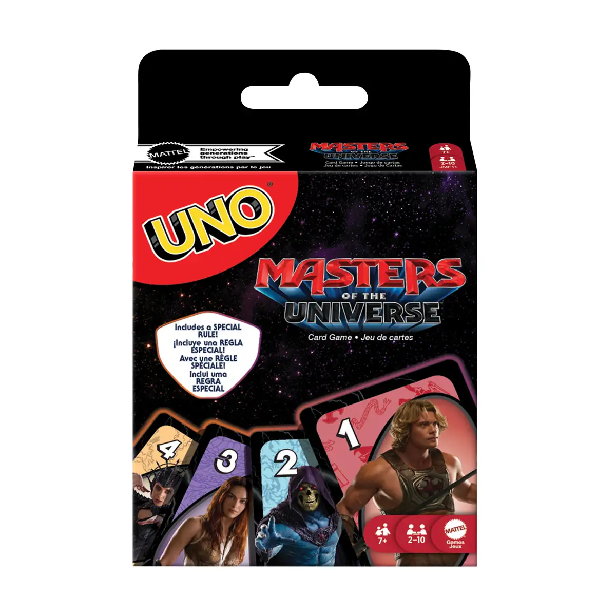 UNO Masters of the Universe Movie packaging feature shot