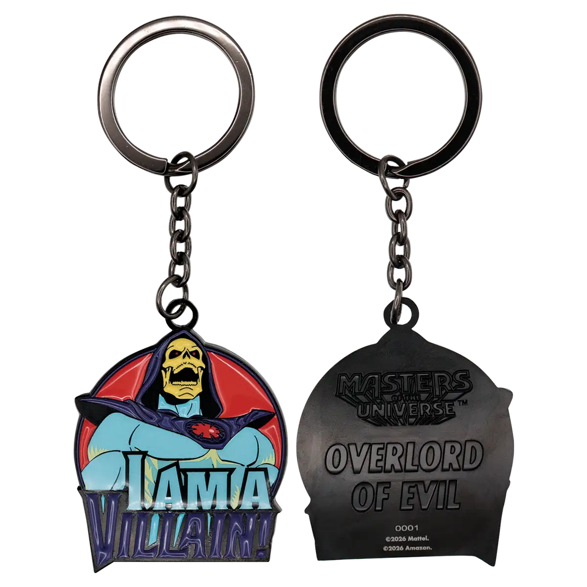 Fanattik He-Man pin badge front and back view showing individual numbering