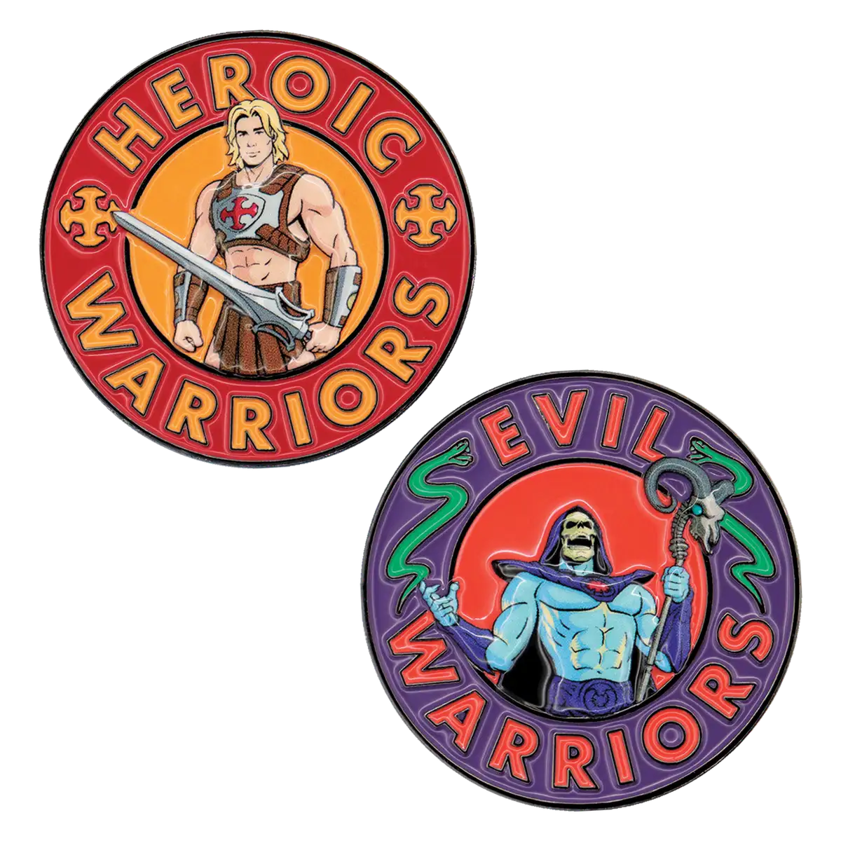 Fanattik Masters of the Universe Collectible Coin both sides He-Man and Skeletor