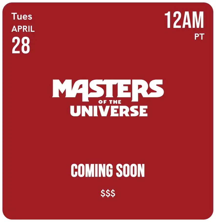 MOTU April 28 2026 Mattel Creations Exclusive Drop