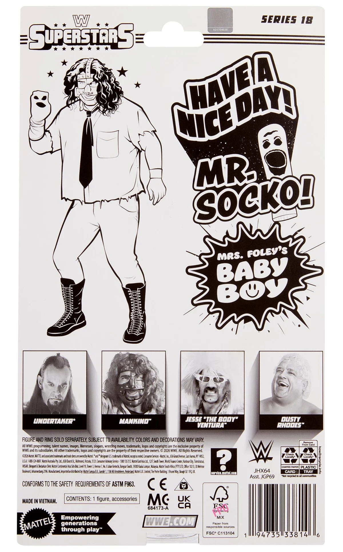 Mankind WWE Superstars Series #18 Action Figure 02