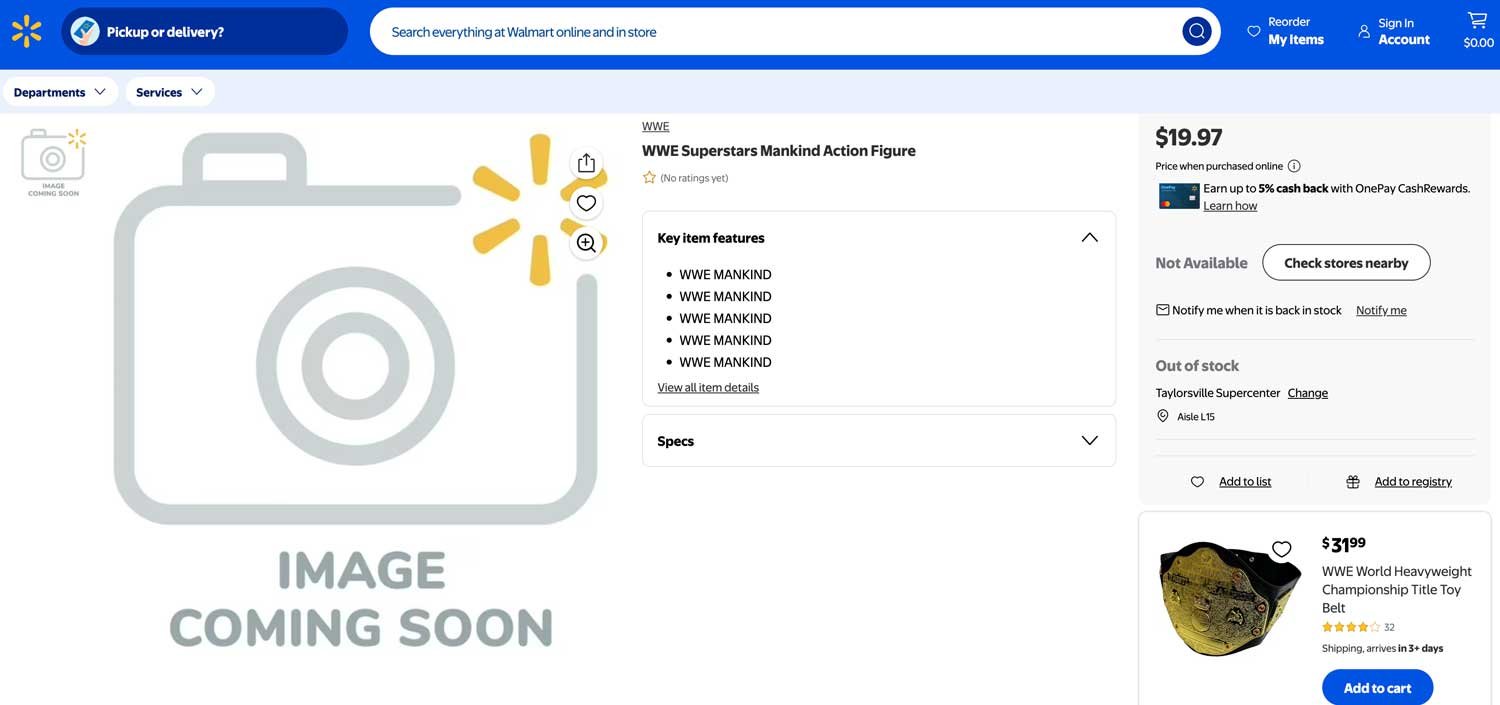 Mankind-WWE-Superstars-Series 18-Walmart-Listing