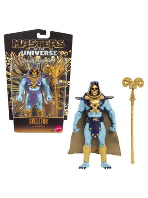 Masters of the Universe Skeletor Action Figure Toy, 5.5 Inch Posable with Cape, Alcala Face