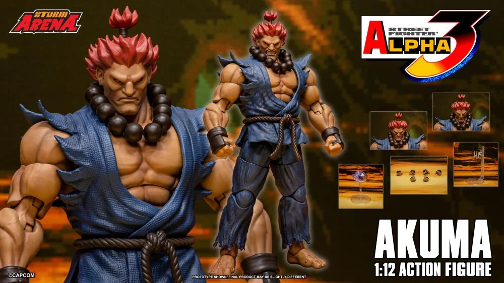 Street Fighter Alpha 3 Storm Arena Akuma 1:12 Scale Action Figure b
