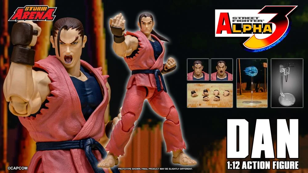 Street Fighter Alpha 3 Storm Arena Dan 1:12 Scale Action Figured