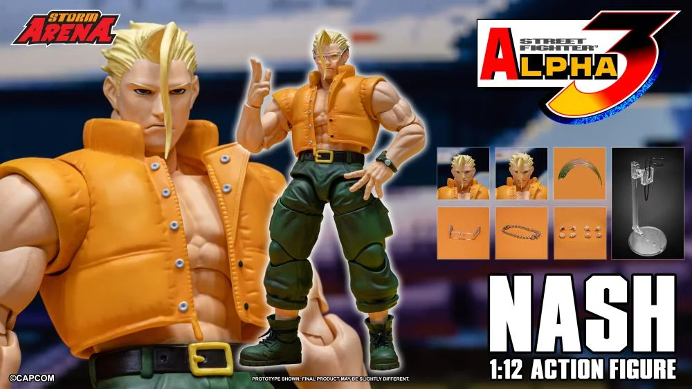 Street Fighter Alpha 3 Storm Arena Nash 1:12 Scale Action Figure e
