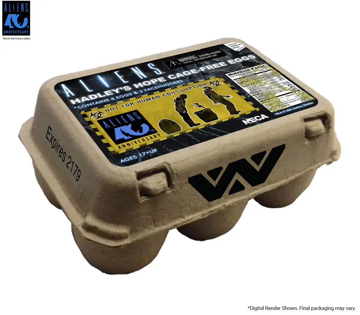 Aliens 40th Anniversary Xenomorph Eggs Set 6 Pack in Collectible Carton 03