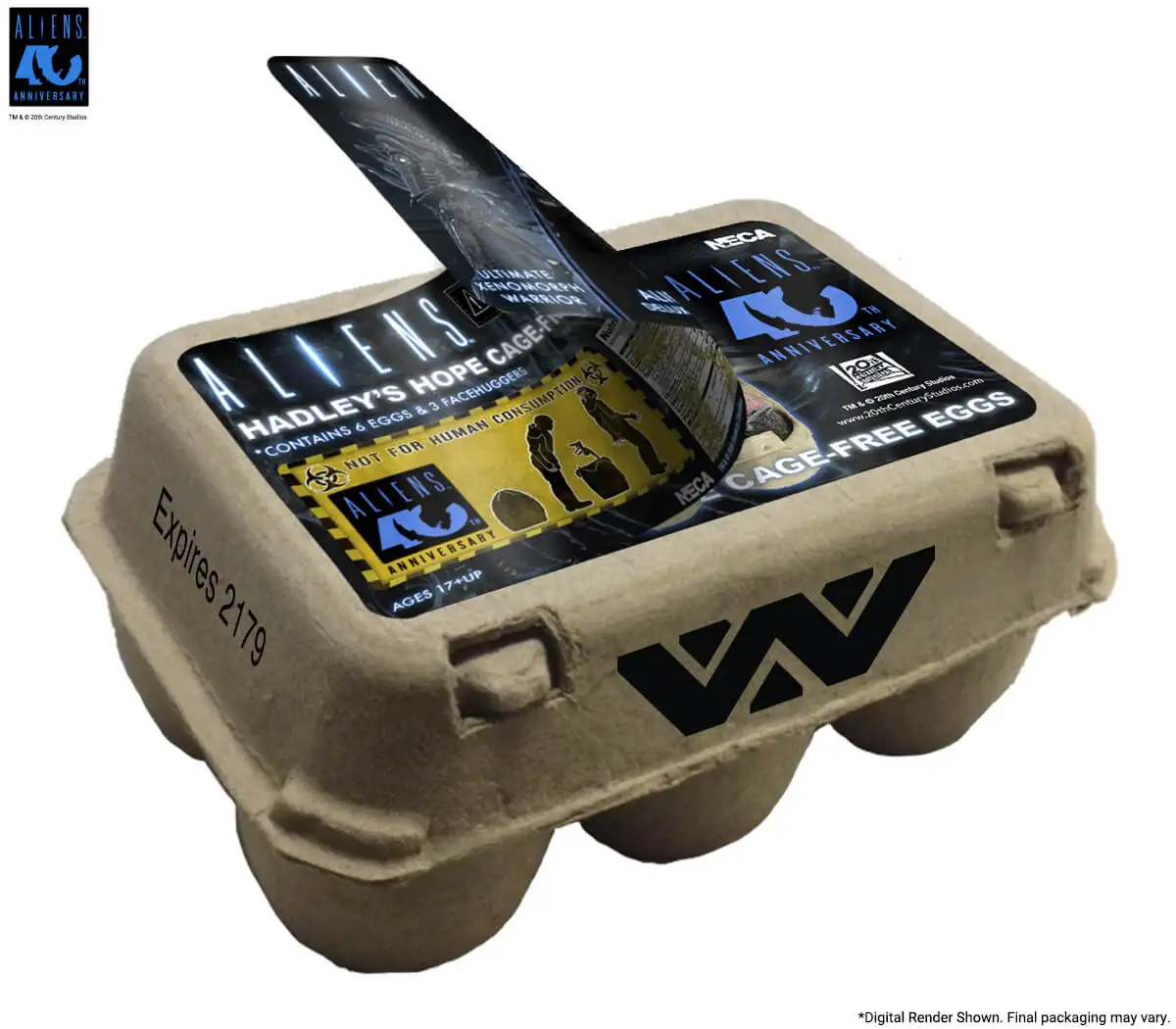 Aliens 40th Anniversary Xenomorph Eggs Set 6 Pack in Collectible Carton 04