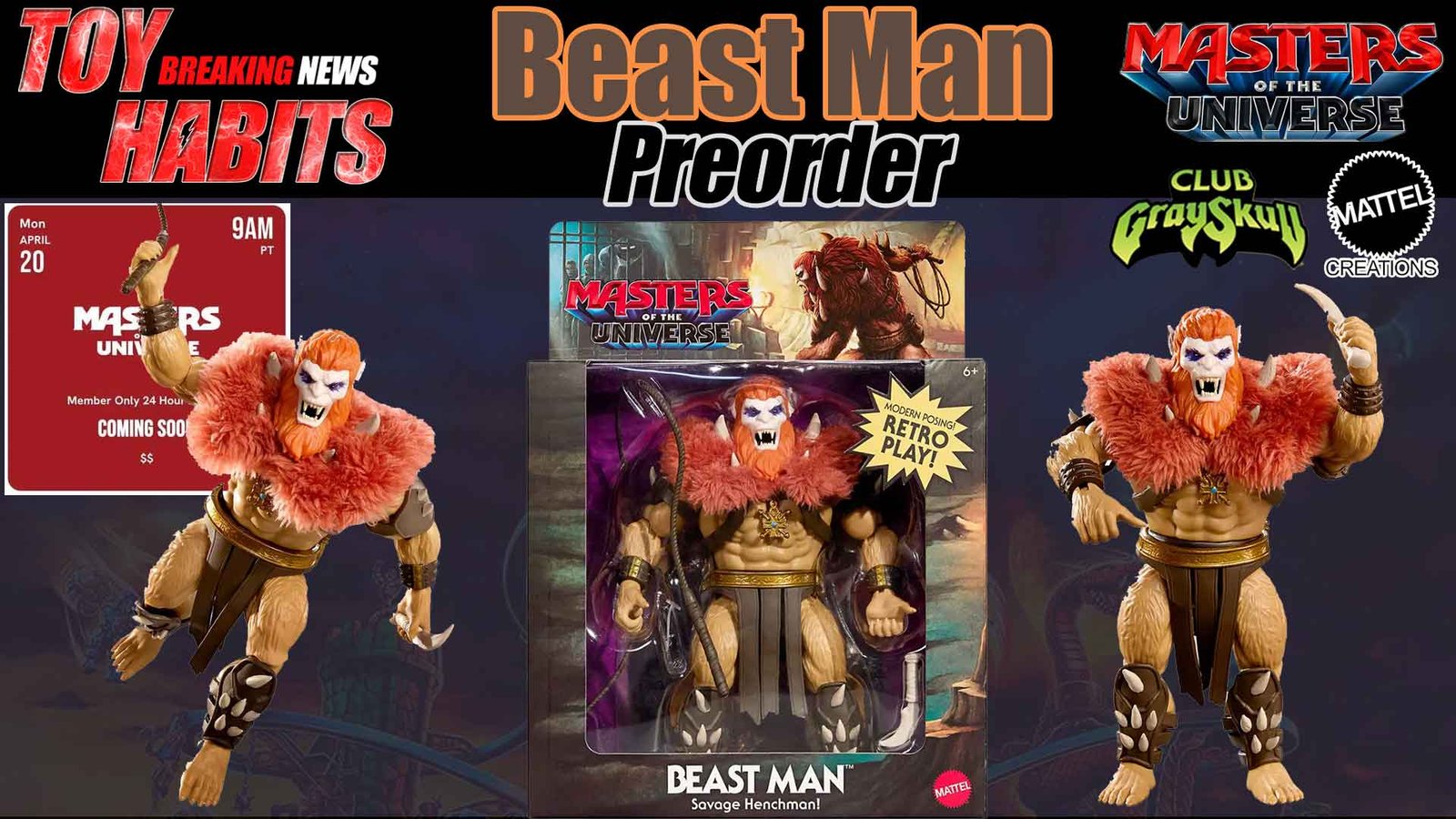 Beast Man Deluxe MOTU Origins Movie Mattel Creations Exclusive Preorder