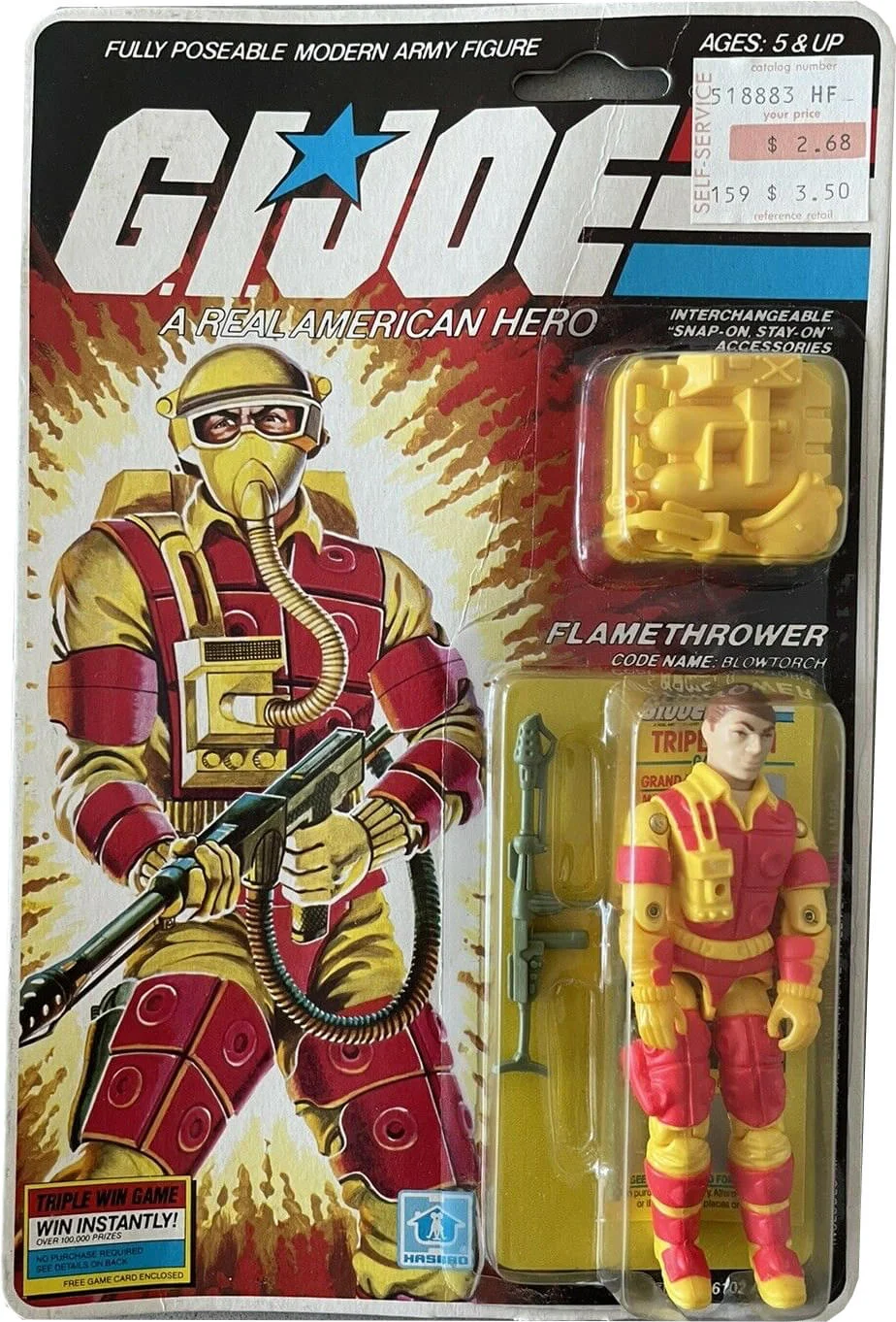 Blowtorch (Flamethrower) GI Joe ARAH 1984 Wave 3
