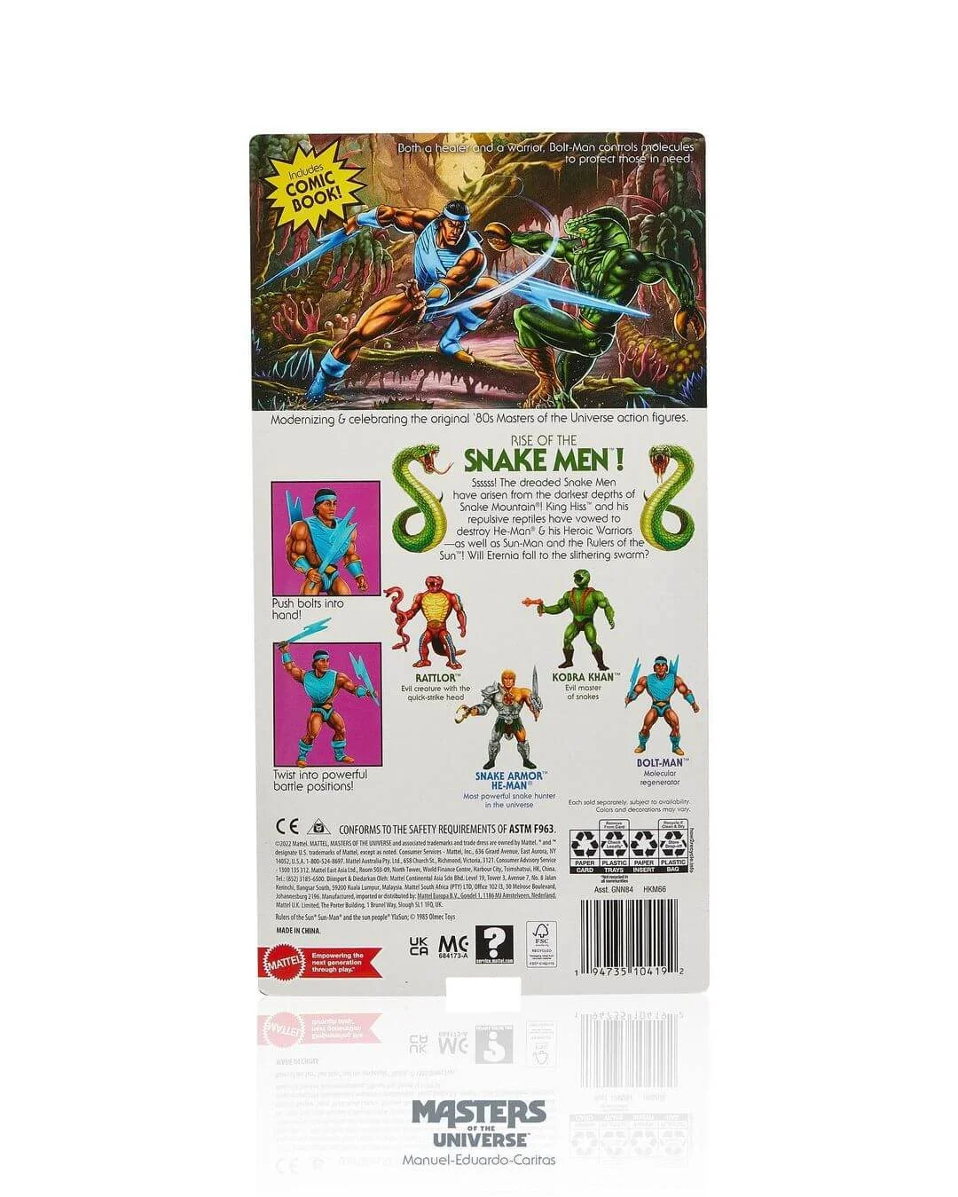 Bolt Man MOTU Origins package rear