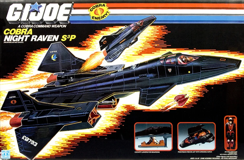 Cobra Night Raven Vintage GI Joe Vehicle 1986