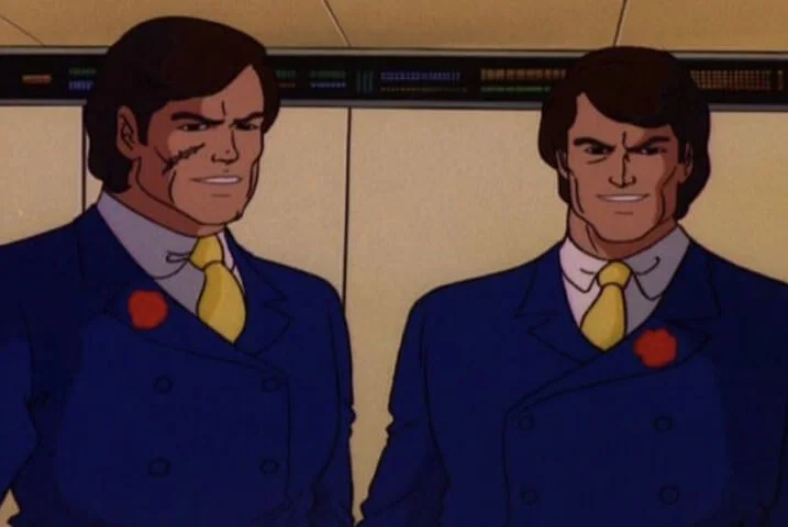 Crmison Twins in Suits
