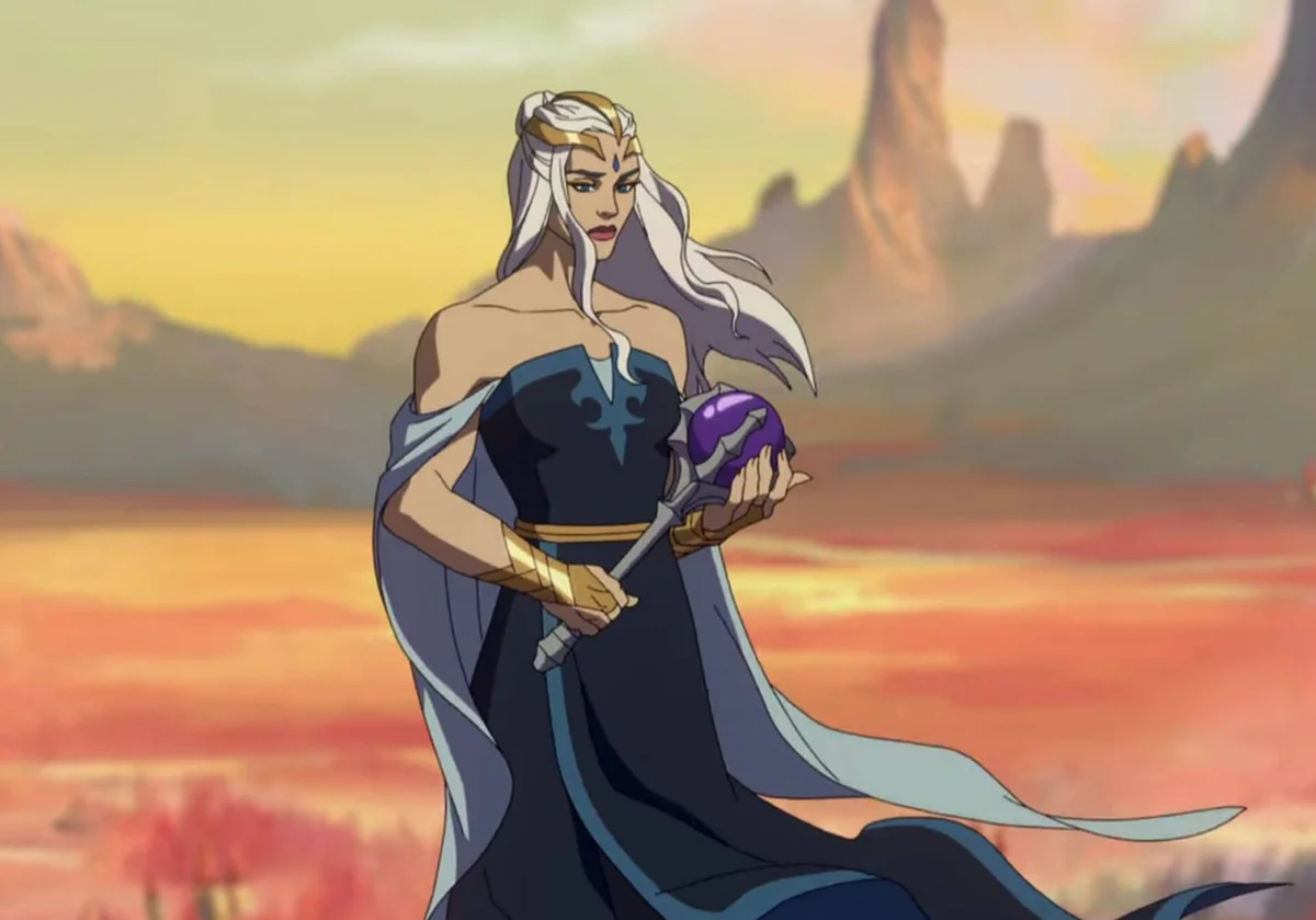 Evil-Lyn Contemplating Wand Staff Masters of the Universe Revelation