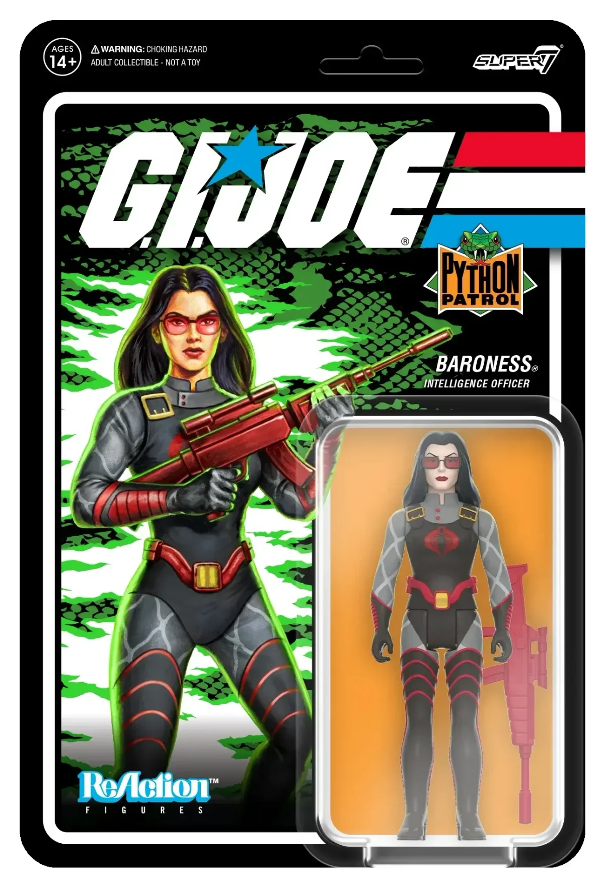 GI Joe ReAction Wave 6 Python Patrol Baroness cardback