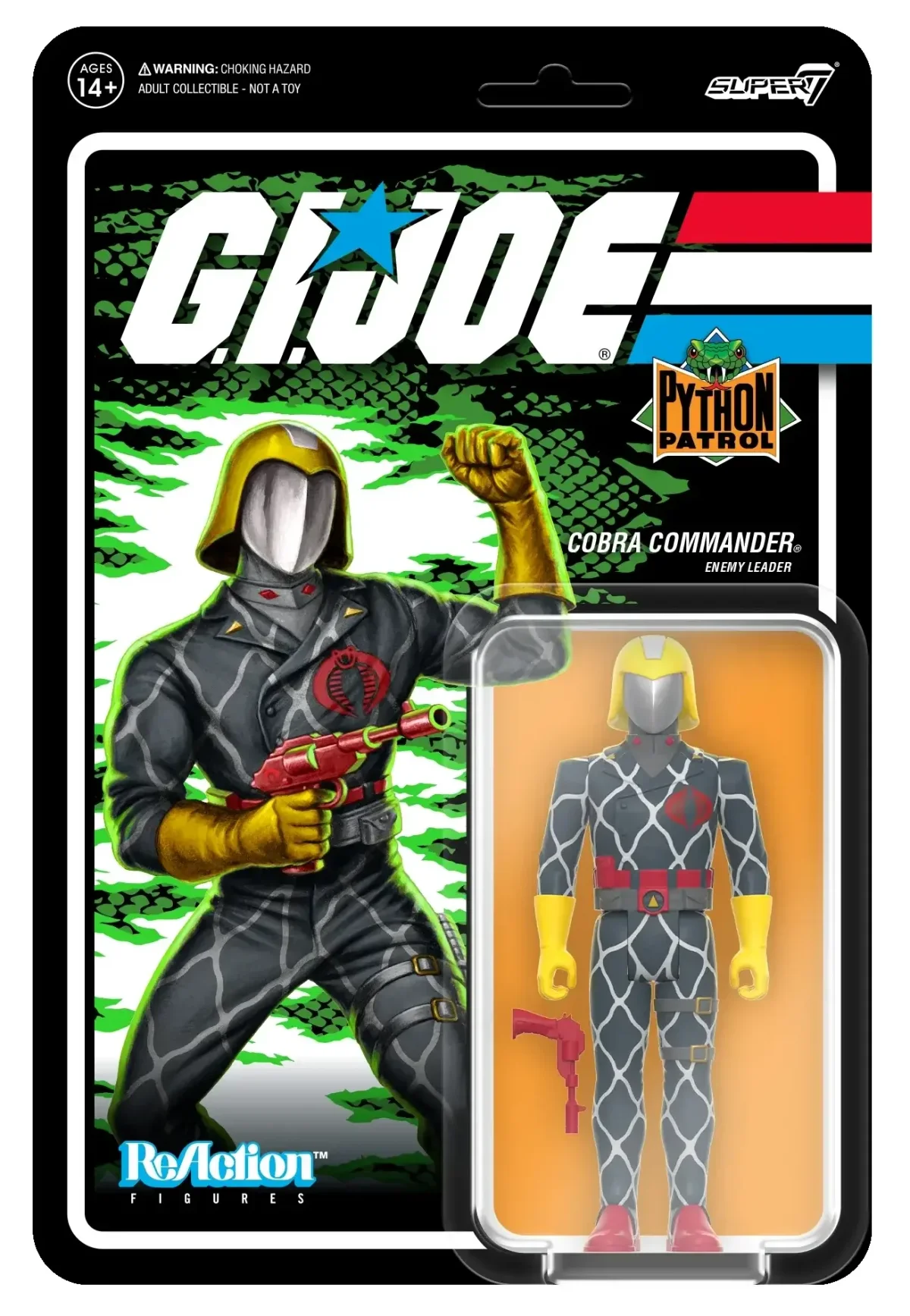 GI Joe ReAction Wave 6 Python Patrol Cobra Commander cardback