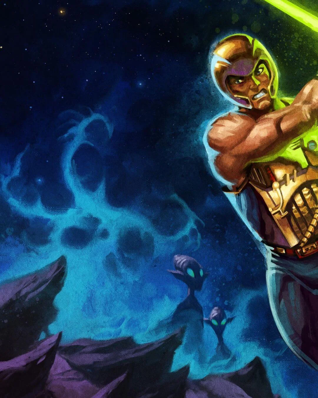 Galactic Protector He-Man Masterverse Package rear artwork left