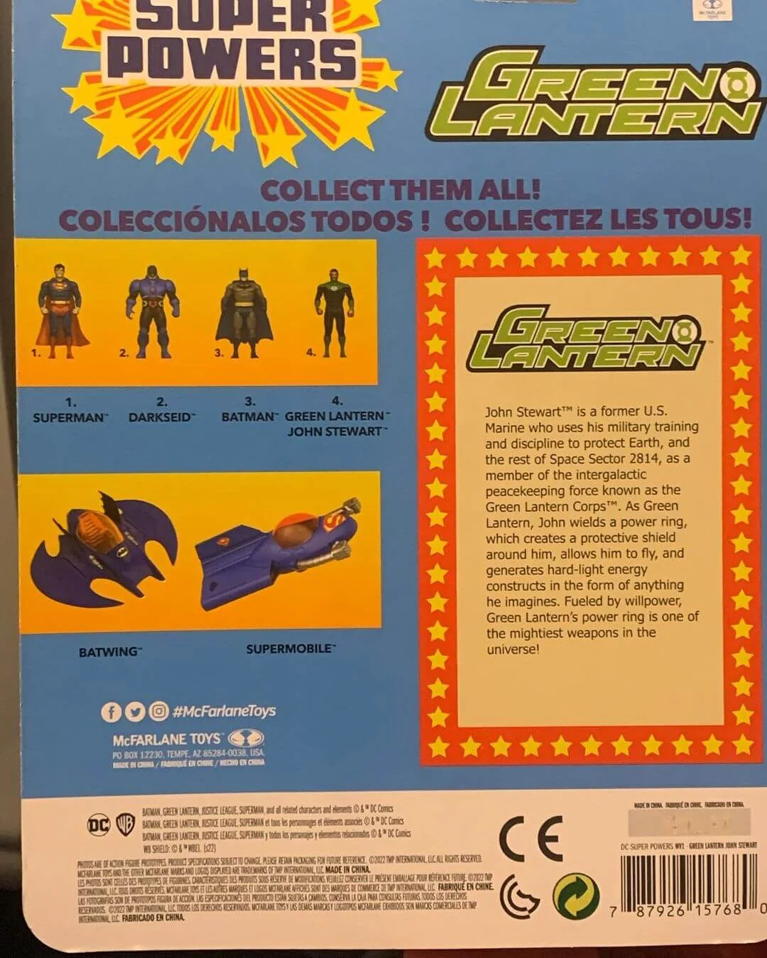 Green Lantern Super Powers package rear
