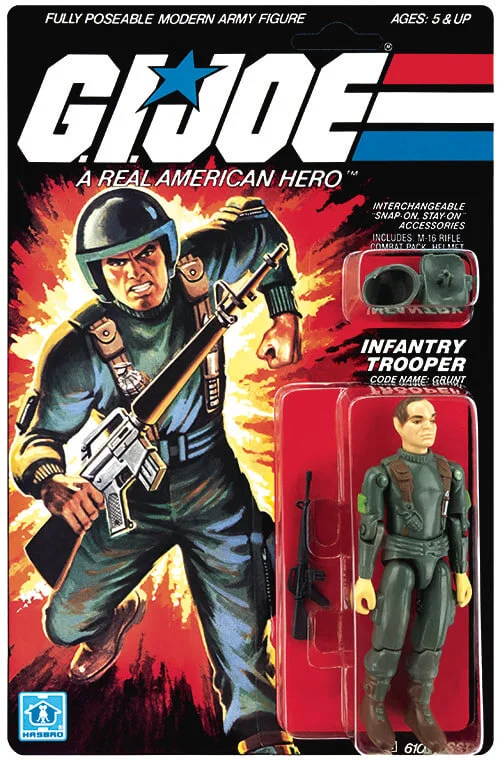 Grunt Vintage GI Joe Figure on Card