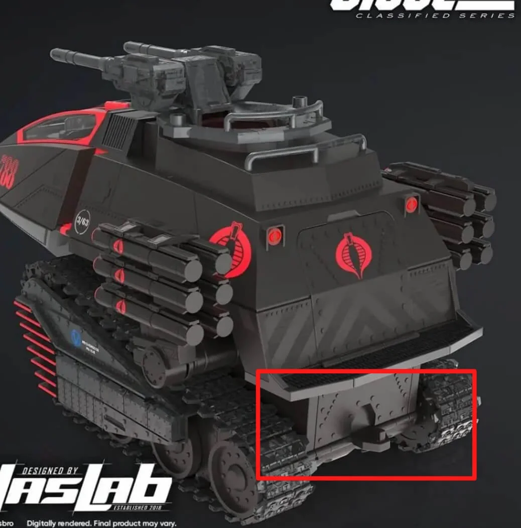 HISS Tank GI Joe Classified Series HasLab Tow Hitch Digital Render