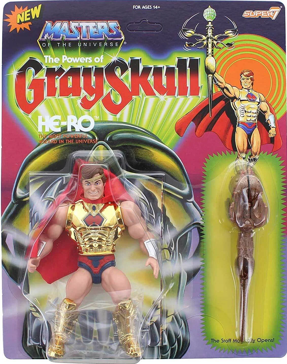 He Ro Powers of Grayskull Super7 Masters of the Universe Vintage Style 2018 Wave 2