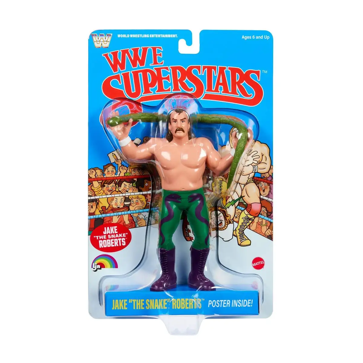 LJN WWE Superstars Jake  The Snake  Roberts Action Figure, 1980s Retro 8  Collectible Toy 06