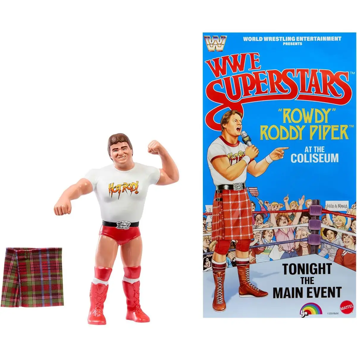 LJN WWE Superstars  Rowdy  Roddy Piper Action Figure, 1980s Retro 8  Collectible Toy 01