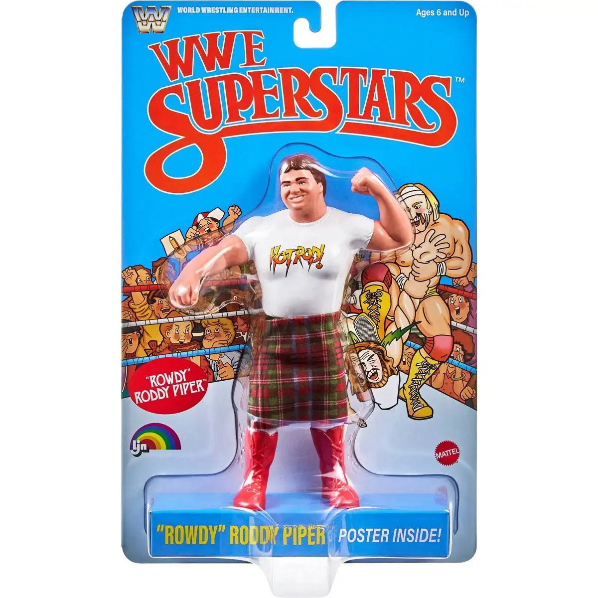 LJN WWE Superstars  Rowdy  Roddy Piper Action Figure, 1980s Retro 8  Collectible Toy 06