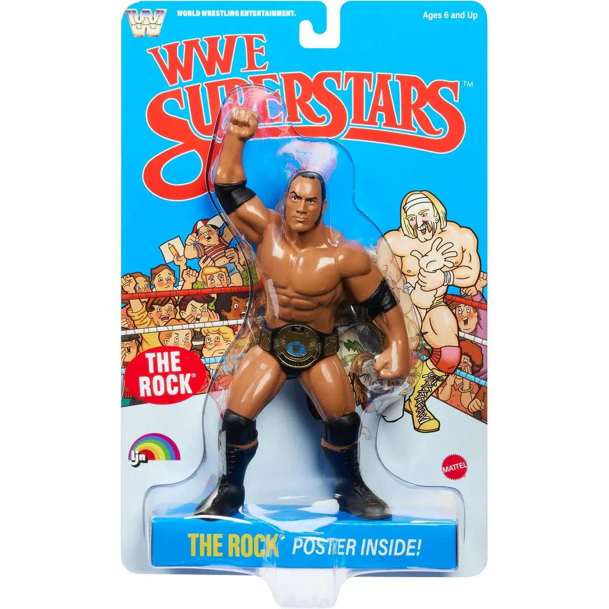 LJN WWE Superstars The Rock Action Figure, 1980s Retro 8  Collectible Toy 06