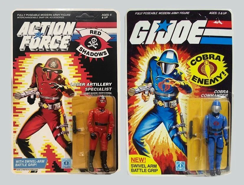 Laser Artillery Specialist Action Force Cobra Commander Comparison on Card