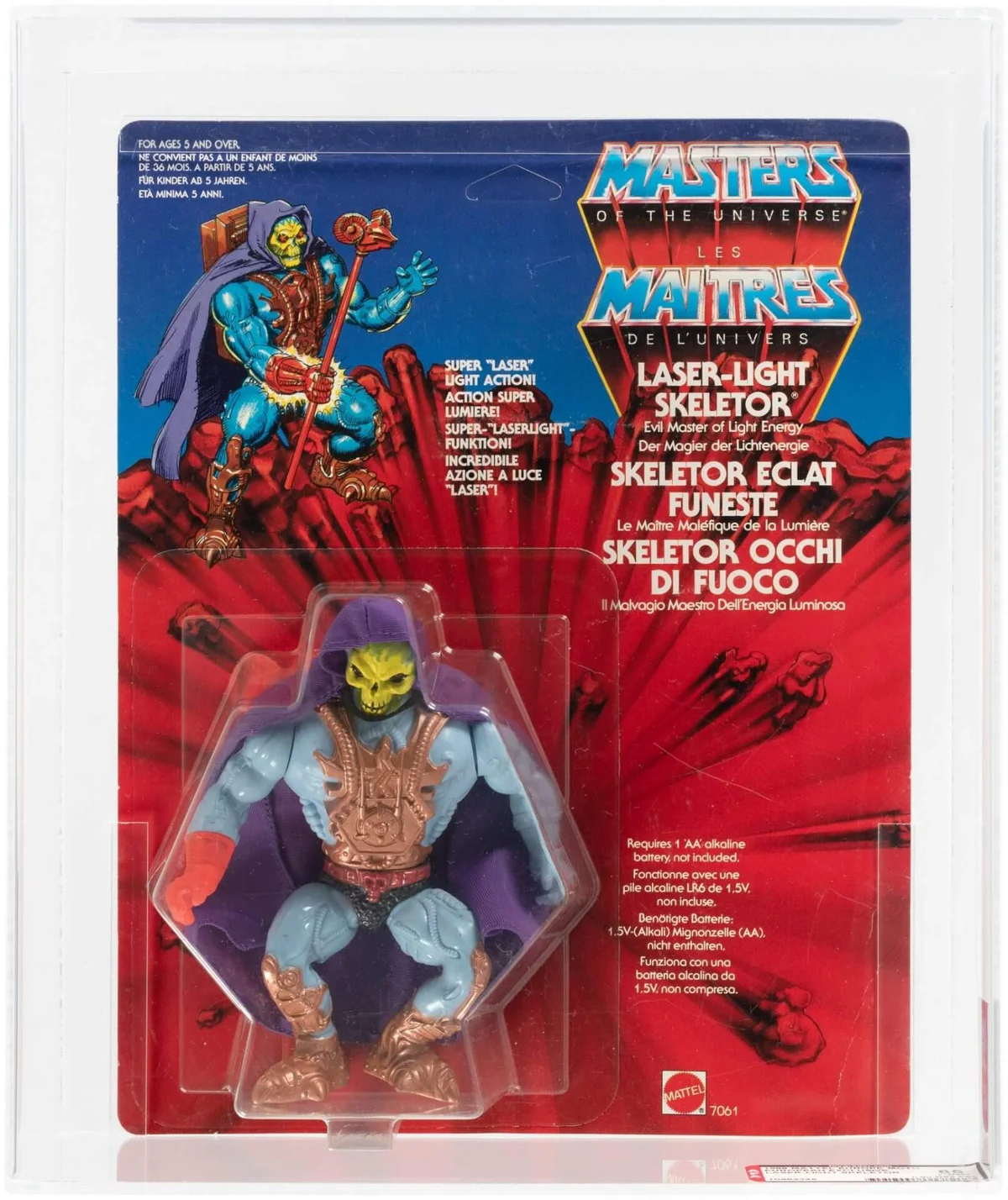 Laser Light Skeletor Vinatge on Card front