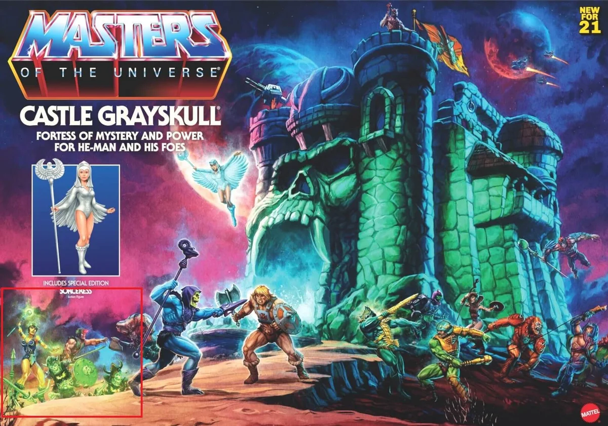 MOTU Origins Castle Grayskull box green skeletons