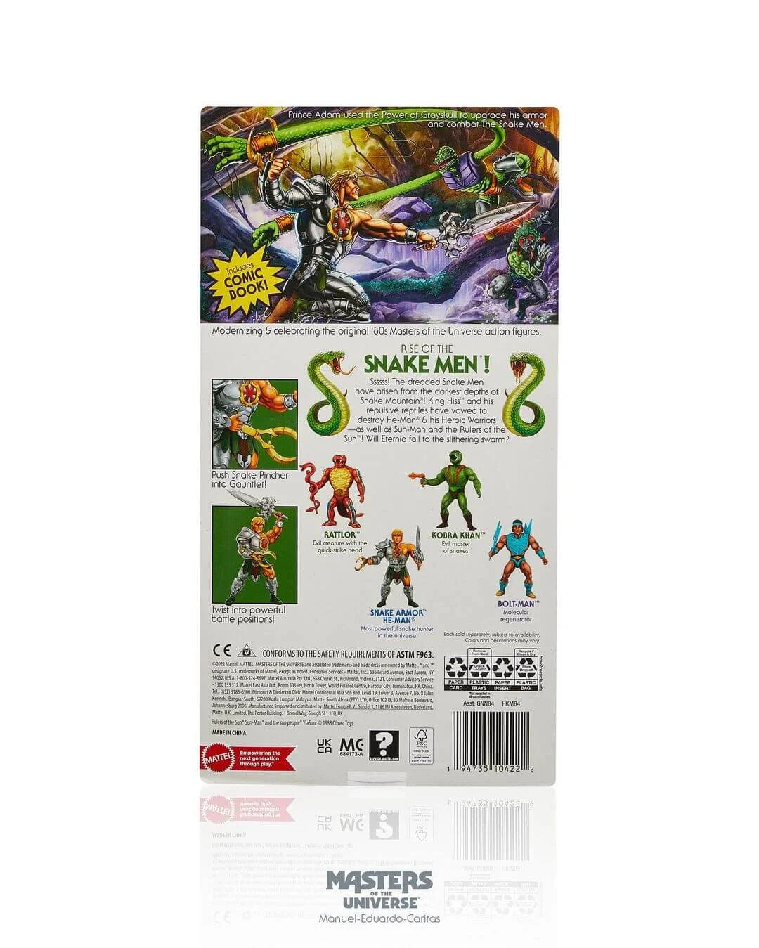 MOTU Origins SNake Armor He Man card back rear