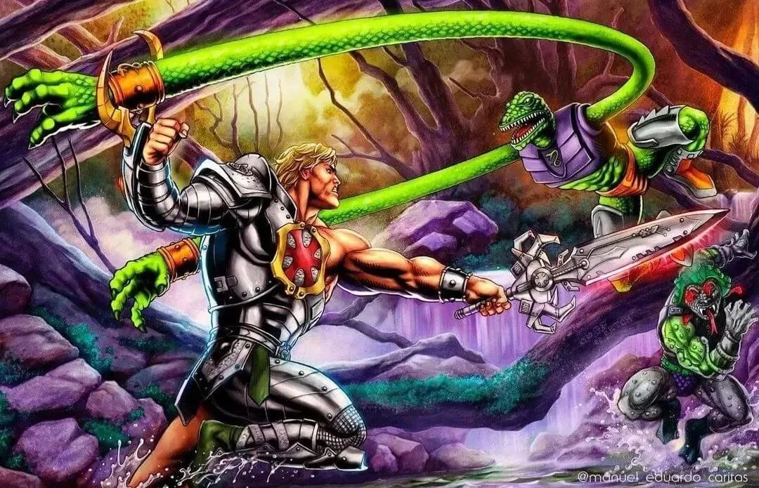 MOTU Origins Snake Armor He-Man Card Art