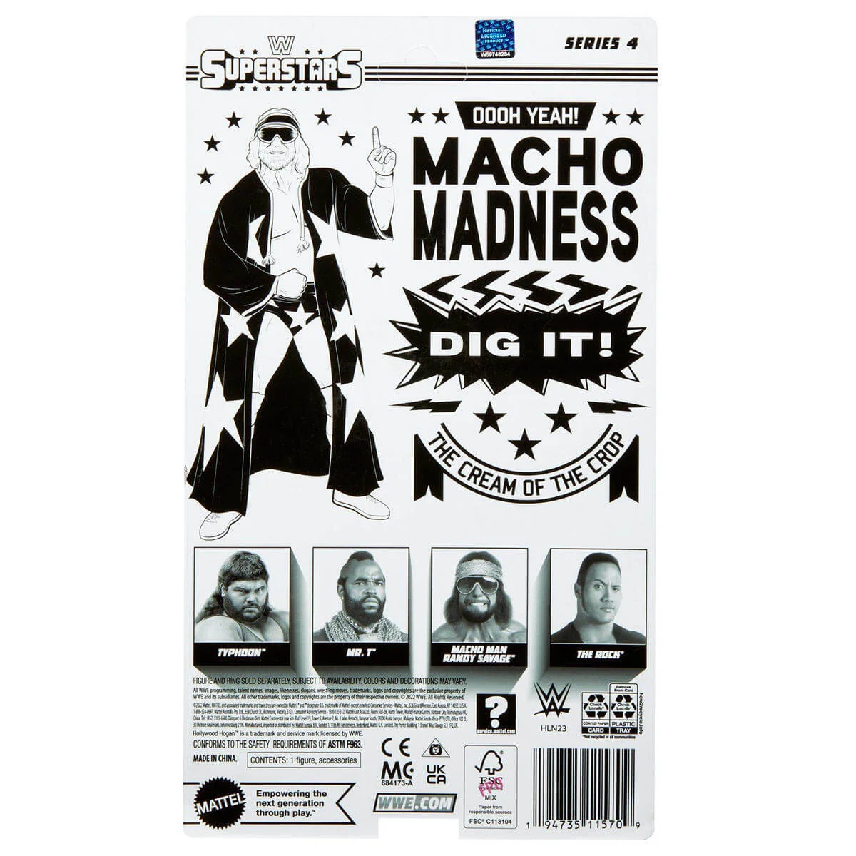 Macho Man Randy Savage Card Back WWE Superstars Walmart Exclusive Series 4