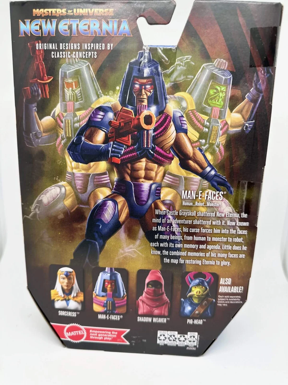 Man-E-Faces New Eternia Masterverse Box Back Art