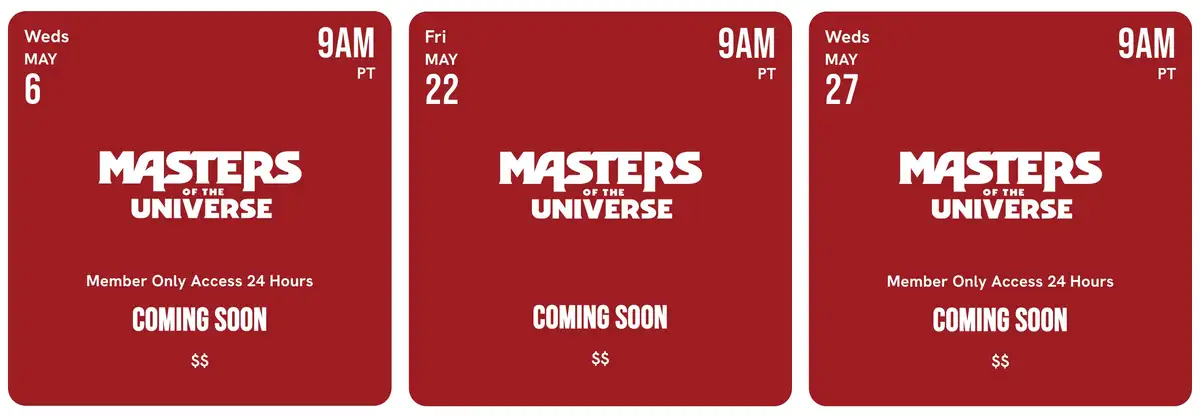 Masters of the Uninverse May 2026 Mattel Creations Figure Drops