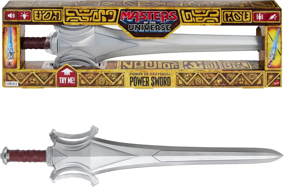 Masters of the Universe 2026 Movie, He Man Powers of Grayskull Sword with Lights Dialogue Sounds & Vibration Effects 1