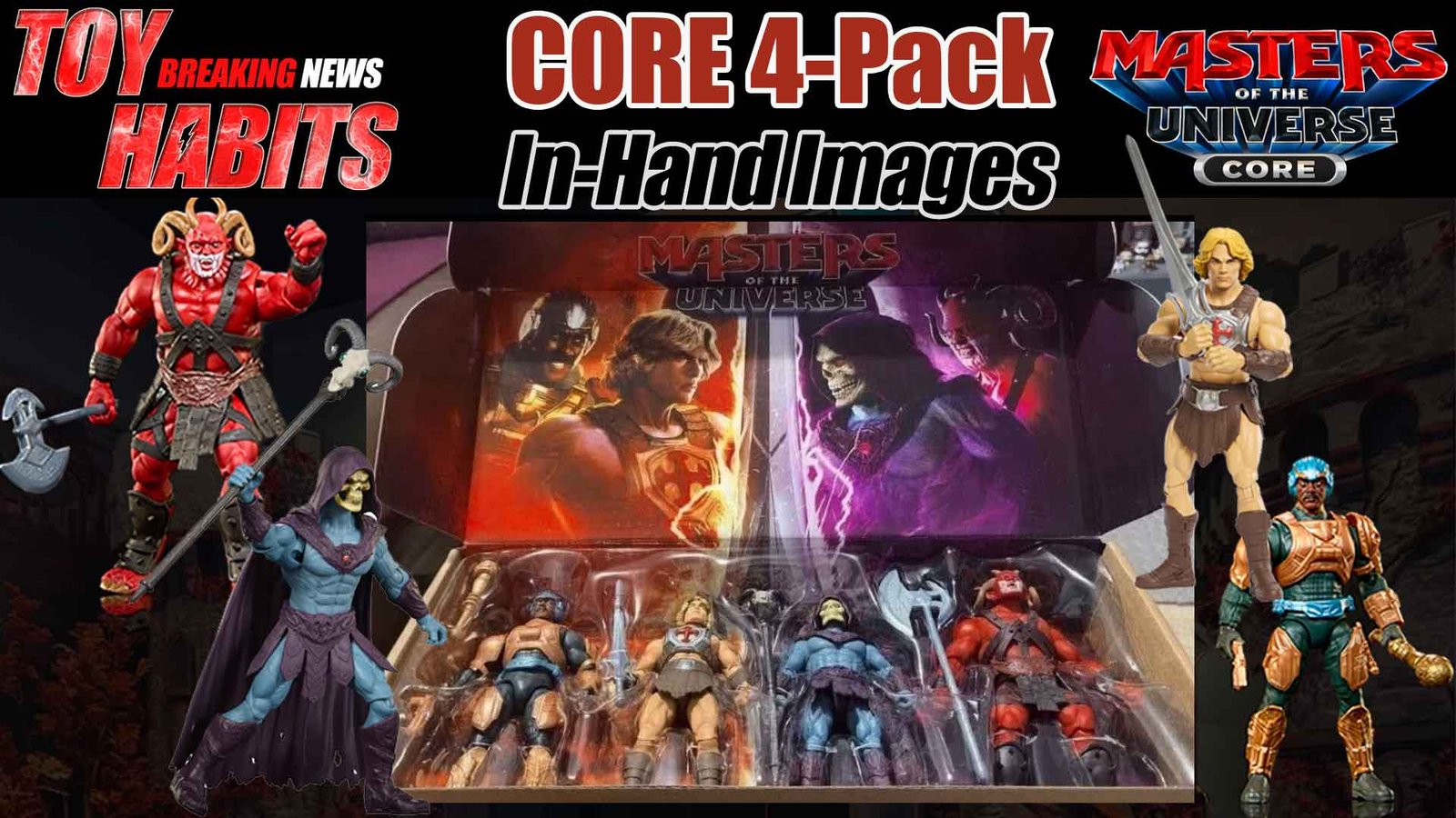 Masters of the Universe Core 2026 Movie 4-Pack In-Box Image