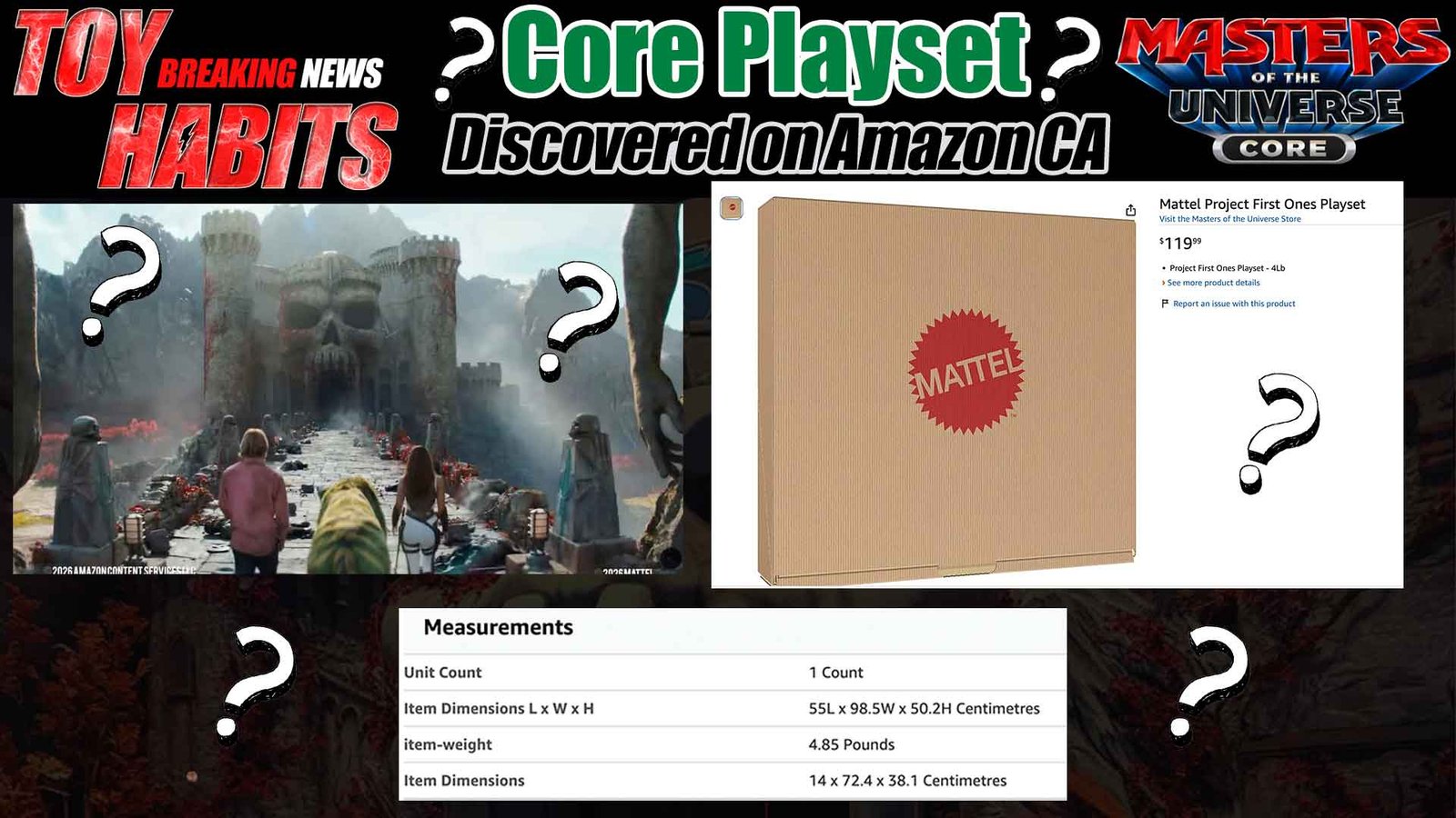 Masters of the Universe First Ones / Core Playset on Amazon Canada