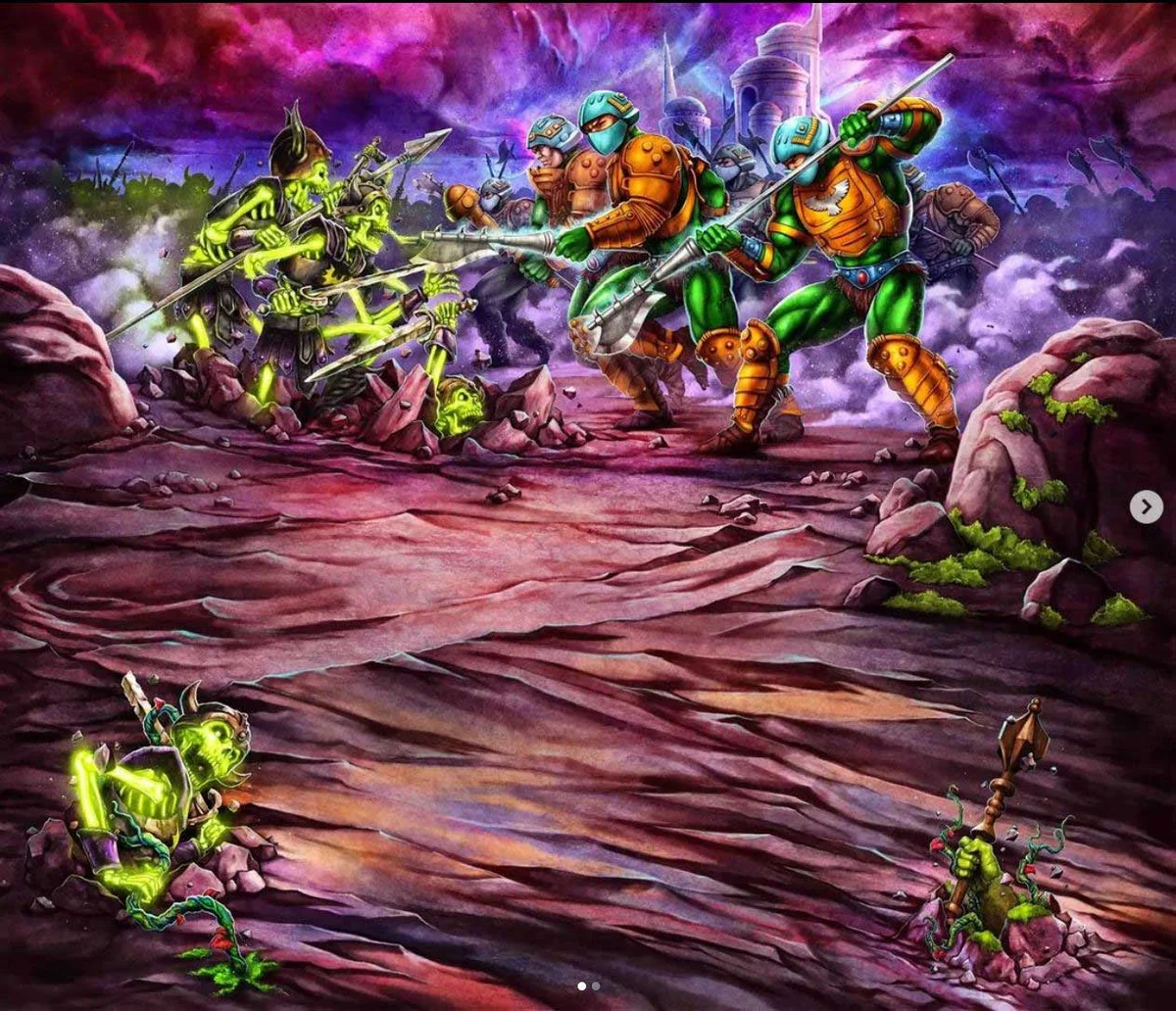 Masters of the Universe Origins Eternian Royal Guard Rear package Card back Artwork