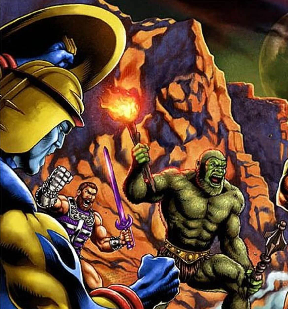 Masters of the Universe Origins Flying Fist He-Man partial Card back Artwork