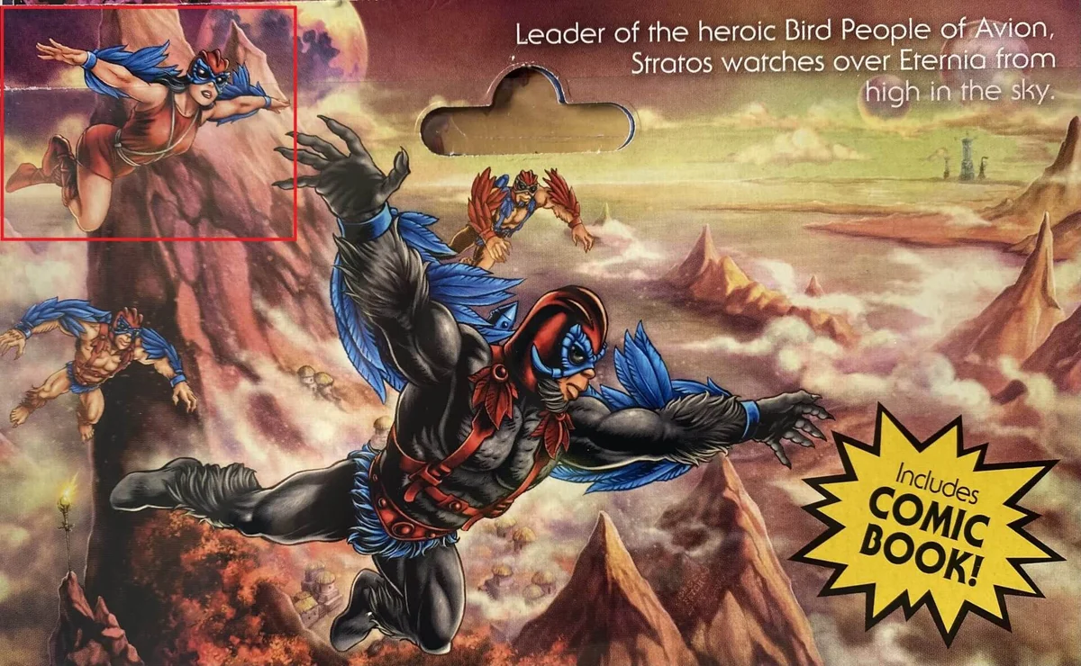 Masters of the Universe Origins Stratos Card back Artwork