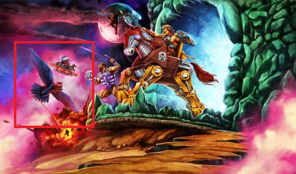 Masters of the Universe Origins Stridor Cardback front Card back Artwork