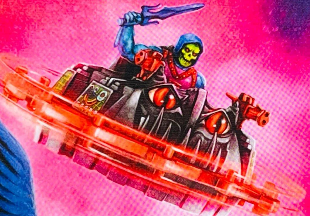 Masters of the Universe Origins Stridor Package Front artwork Dragon Blaster