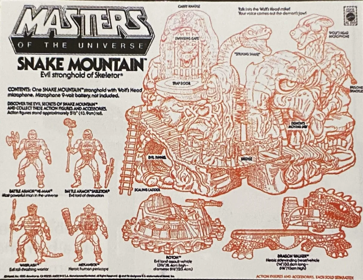 Masters of the Universe Snake Mountain Vintage Box rear