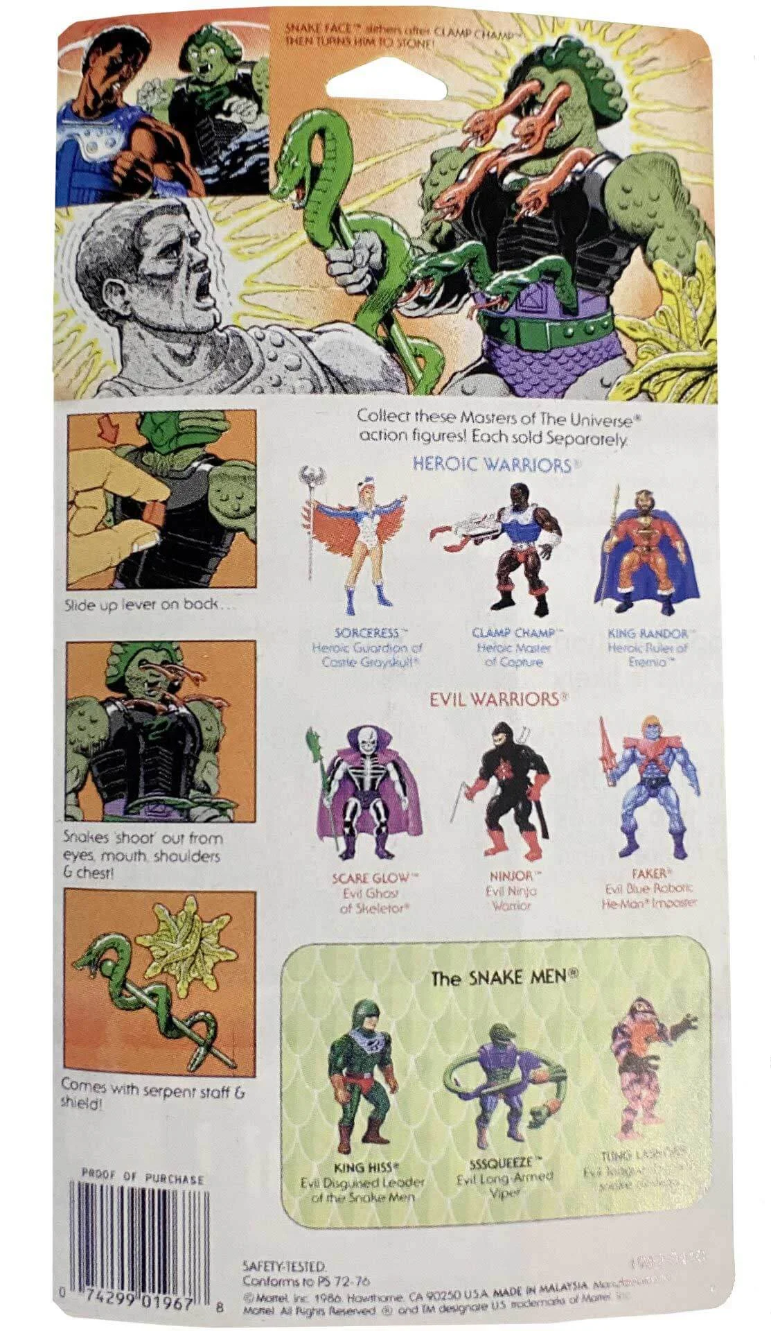Masters of the Universe Vintage Snake Face rear MOC