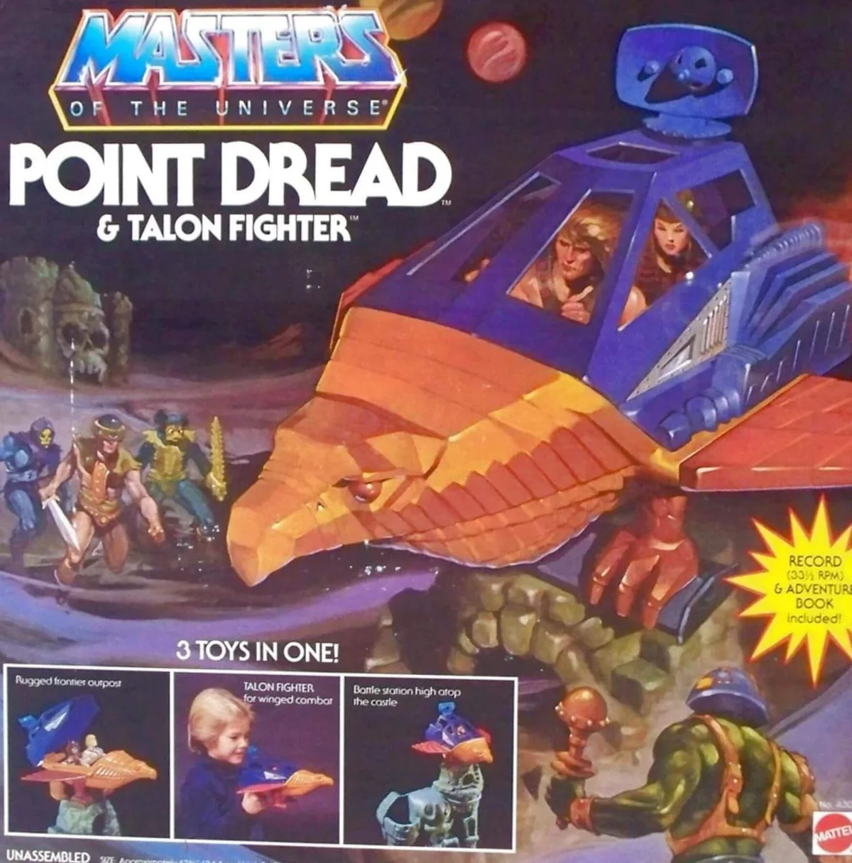 Masters of the Universe Vintage Talon Fighter and Point Dread box