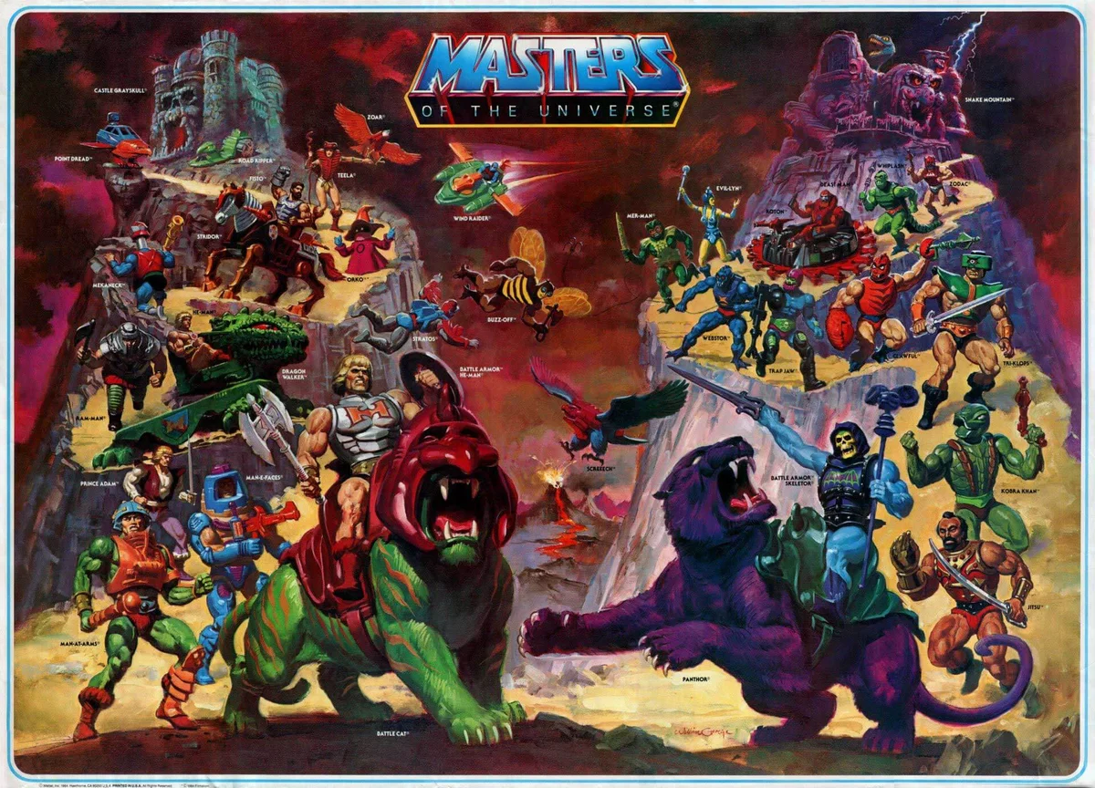 Masters of the Universe vintage poster art