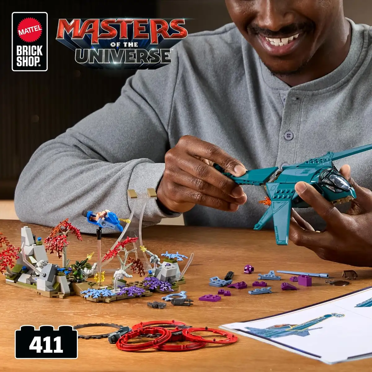 Mattel Brick Shop Masters of the Universe Building Set, Eternia Flight Fight 6